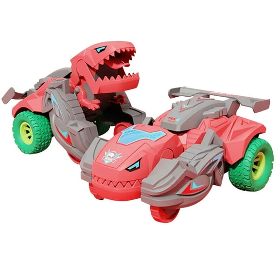 Qocolhg Transforming Dinosaur Car Toy for 3 4 5 6 7 Year Old Boy Gift, Friction Power Cars Dinosaur Robot Toys for Kids 3-5 5-7 Toddler Toys Age 3-4 4-6 5-6, Christmas Gifts for Kids Boys