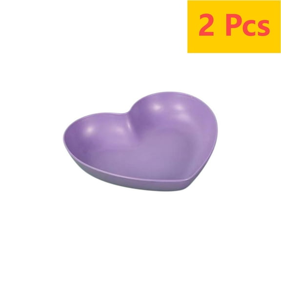 Qocolhg Valentines Day Decorations,Heart Plates W 5.91Inch X L 5.51Inch Impregnable Dinner Plates Dishwasher Microwave Safe Plastic Plates Reusable Lightweight Plates for Kitchen or Camping