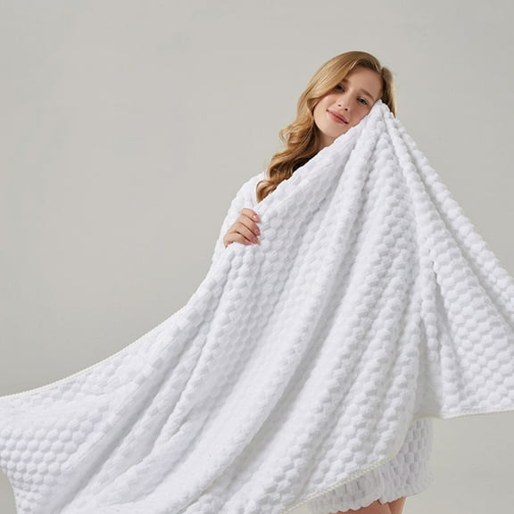 Qocolhg Velvet Oversized Bath Towel on Clearance, Ultra Soft Highly Absorbant Compact Quickdry & Lightweight Large Bath Towels for Bathroom Gym Travel Camp Pool, Lighter Weight, White