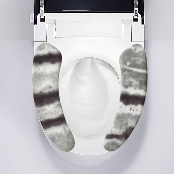 Qocolhg Warm Toilet Seat Cover Mat Plush Thick Toilet Seat Padded Non Slip Soft Toilet Seat Cushion Washable Bathroom Warmer Static Cling Toilet Seat Cover Non Adhesive for Toilet, Clearance