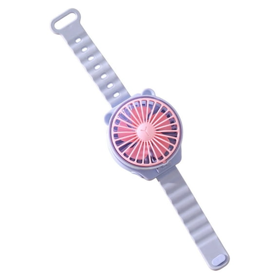 Qocolhg Watch Fan USB Rechargeable Fan with Comfortable Wrist Strap Portable Mini Fan, Mini Electric Fan, Outdoor Handheld Small Fan, Birthday Gift for Kids Boys Girls, Purple, Summer Clearance