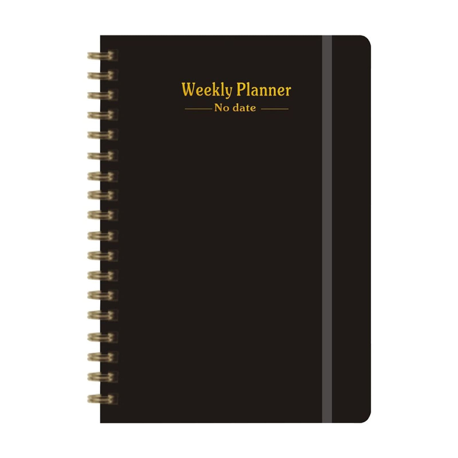 Qocolhg Weekly Planner 2025, Wirebound Undated Weekly Desk Scheduler
