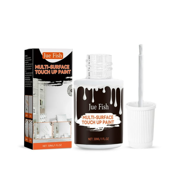 Qocolhg White Touch Up Paint, Appliance Kitchen Cabinet Bathtub Paints for Wall, Multi Surface Touch Up Paint Pen, Semi Gloss White Wall Paints for Enamel Porcelain Door Furniture Chips Scratches
