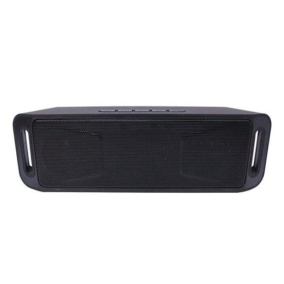 Qocolhg Wireless Bluetooth Speaker with AUX/USB/TF Card Slot, Outdoor Portable Stereo Speaker with HD Audio, Enhanced Bass, FM Radio Speaker for Travel, Party, Black