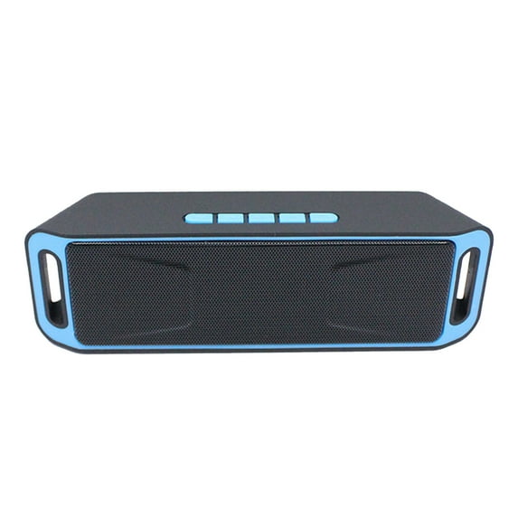 Qocolhg Wireless Bluetooth Speaker with AUX/USB/TF Card Slot, Outdoor Portable Stereo Speaker with HD Audio, Enhanced Bass, FM Radio Speaker for Travel, Party, Blue