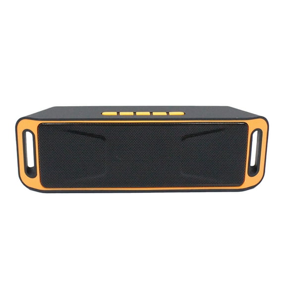 Qocolhg Wireless Bluetooth Speaker with AUX/USB/TF Card Slot, Outdoor Portable Stereo Speaker with HD Audio, Enhanced Bass, FM Radio Speaker for Travel, Party, Orange