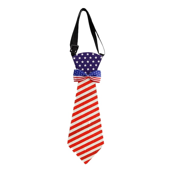 Qocolhg Women Mens Independence Memorial Day Striped Star Pretied Small Tie Patriotics Adjusted Necktie Party Suit Neckwear Patriotic Theme Party Costume Accessories, Clearance