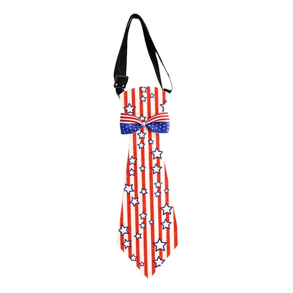 Qocolhg Women Mens Independence Memorial Day Striped Star Pretied Small Tie Patriotics Adjusted Necktie Party Suit Neckwear Patriotic Theme Party Costume Accessories, Clearance