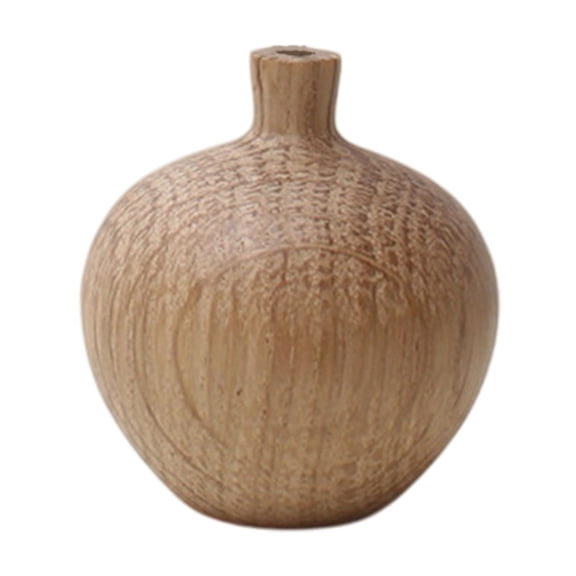 Qocolhg Wooden Vase for Flower,Solid Wood Vase Black Walnut Small Ornaments Crafts Home Decorative Wood Products Flower Arrangement Florist Wood Vase, Modern Small Flower Vase, Clearance