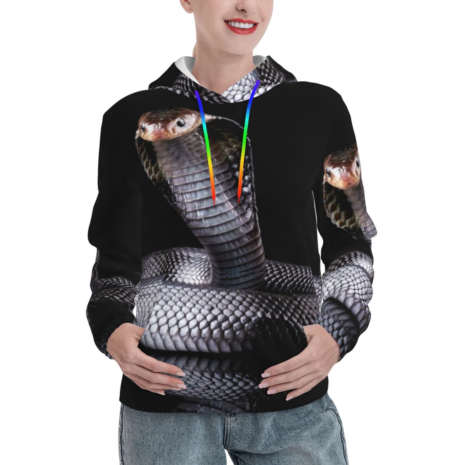 Colorful Snakeskin Print Men's Sweatshirt