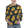 thumbnail image 1 of Haiem Blue Striped Sunflower A for Men's Fashion Hoodies & Sweatshirts with Kangaroo Pocket,Hooded Sweatshirt with Eye-catching Drawstrings-Large, 1 of 7