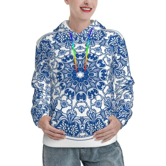 Haiem Blue Watercolor for Men's Fashion Hoodies & Sweatshirts with Kangaroo Pocket,Hooded Sweatshirt with Eye-catching Drawstrings-XX-Large