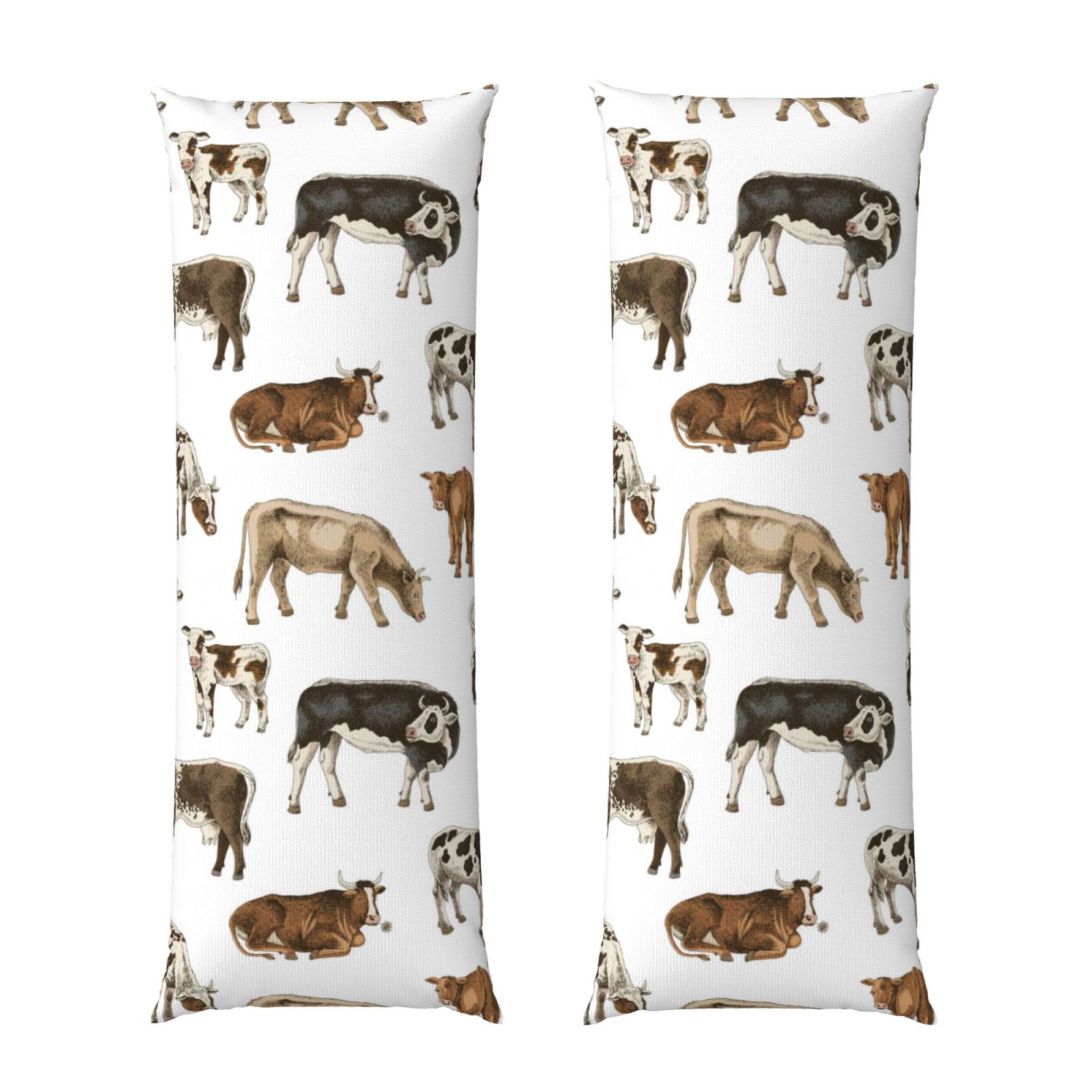 Cow Protector Qokaie Cow Print Cotton Hypoallergenic Body Pillow protectors with ...