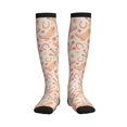 Qokaie Cowgirl Boots 4 Drawing Sports Compression Socks Comfortable