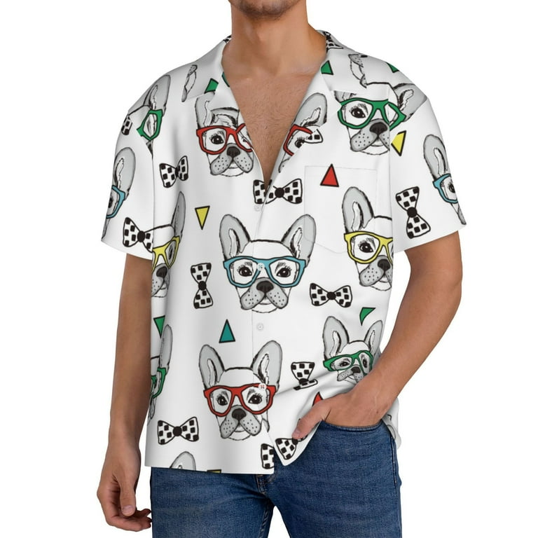 French bulldog button down shirt hotsell