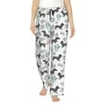 Qokaie Dachshund Dog Puppy Drawing Silky Soft Women Pajama Pants