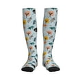 Qokaie Elephant Tree Drawing Sports Compression Socks Comfortable