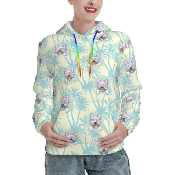 Haiem French Bulldog 3 for Men's Fashion Hoodies & Sweatshirts with Kangaroo Pocket,Hooded Sweatshirt with Eye-catching Drawstrings-Large
