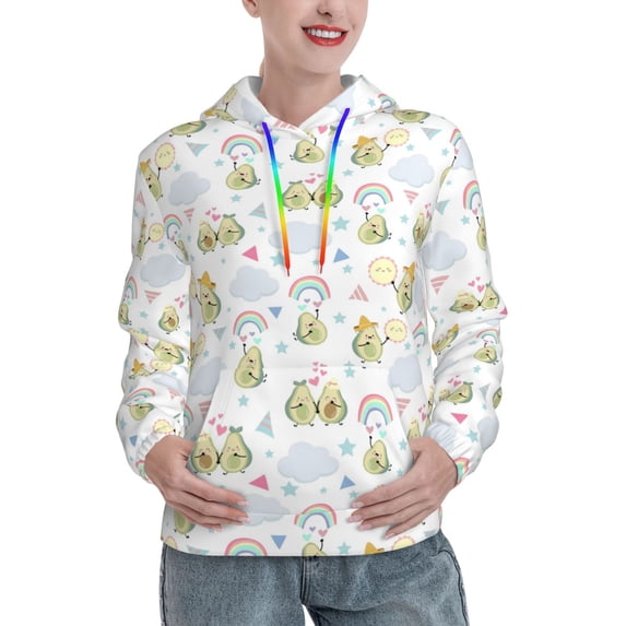 Haiem Green Blue Avocado for Men's Fashion Hoodies & Sweatshirts with Kangaroo Pocket,Hooded Sweatshirt with Eye-catching Drawstrings-X-Large