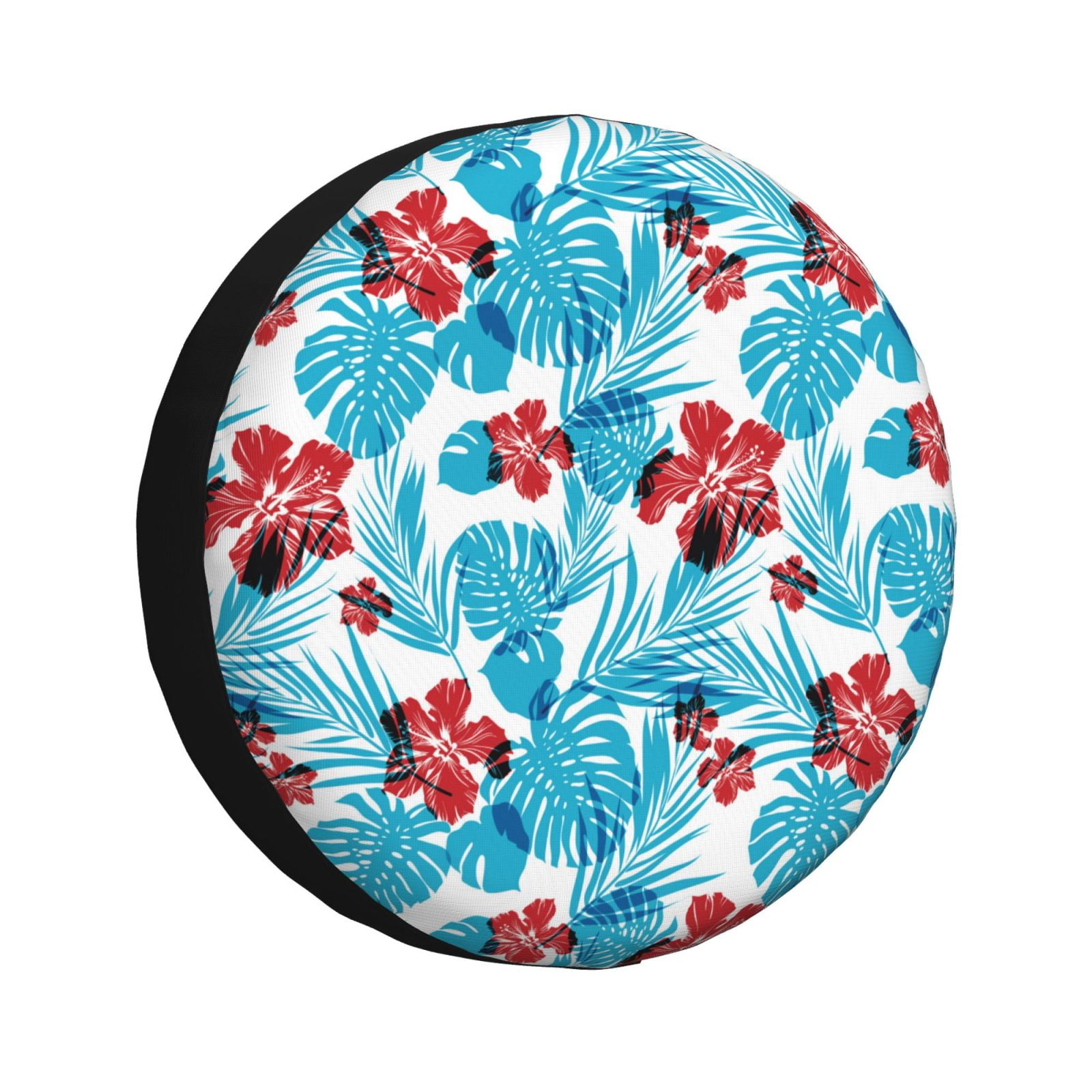 Qokaie Hawaiian Style Pattern Tire Cover, Waterproof Leather Wheel ...
