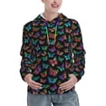 thumbnail image 1 of Haiem Multicolored Butterflies for Men's Fashion Hoodies & Sweatshirts with Kangaroo Pocket,Hooded Sweatshirt with Eye-catching Drawstrings-Large, 1 of 7
