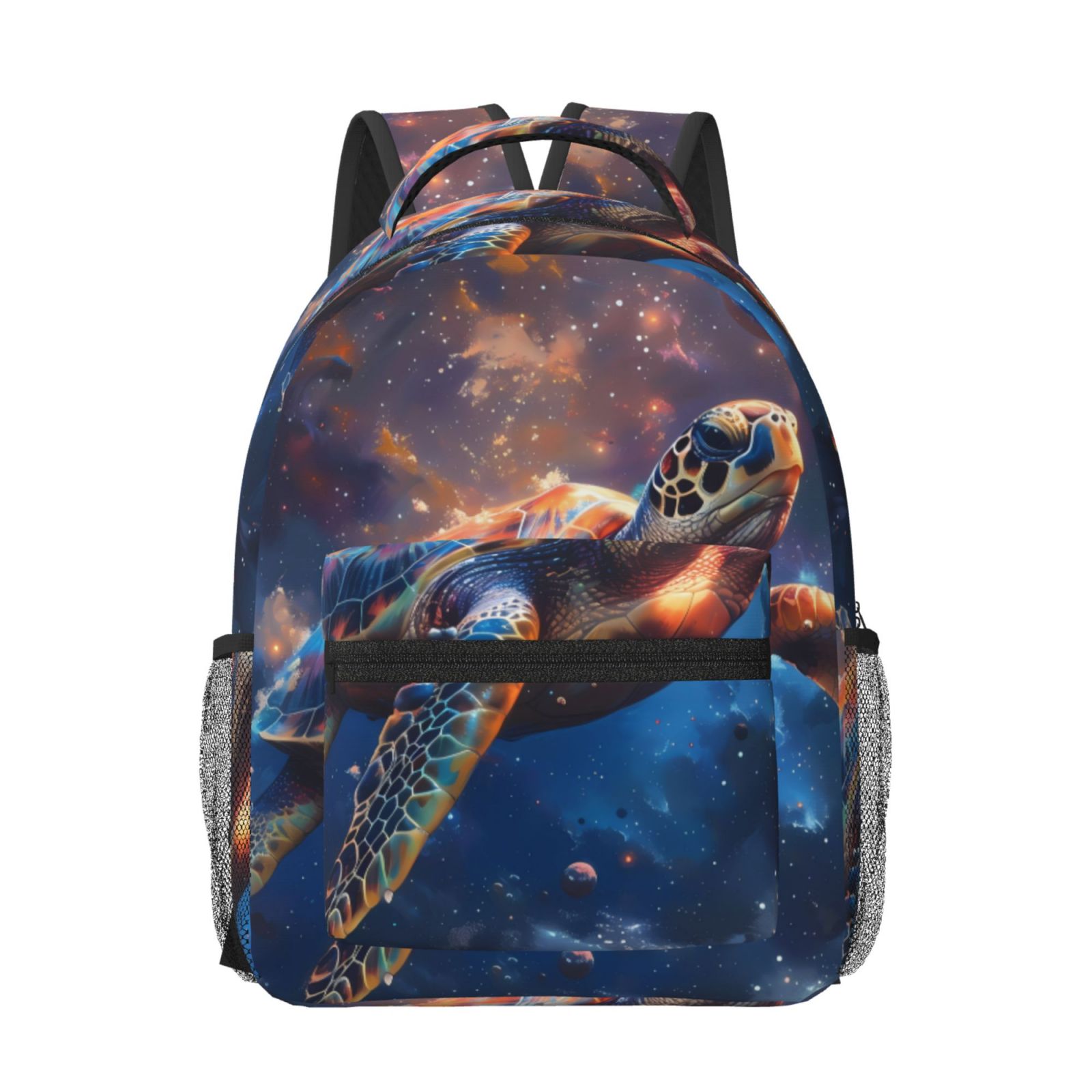 Qokaie Night Sky Turtle Style School Backpack Travel Bag for Men ...