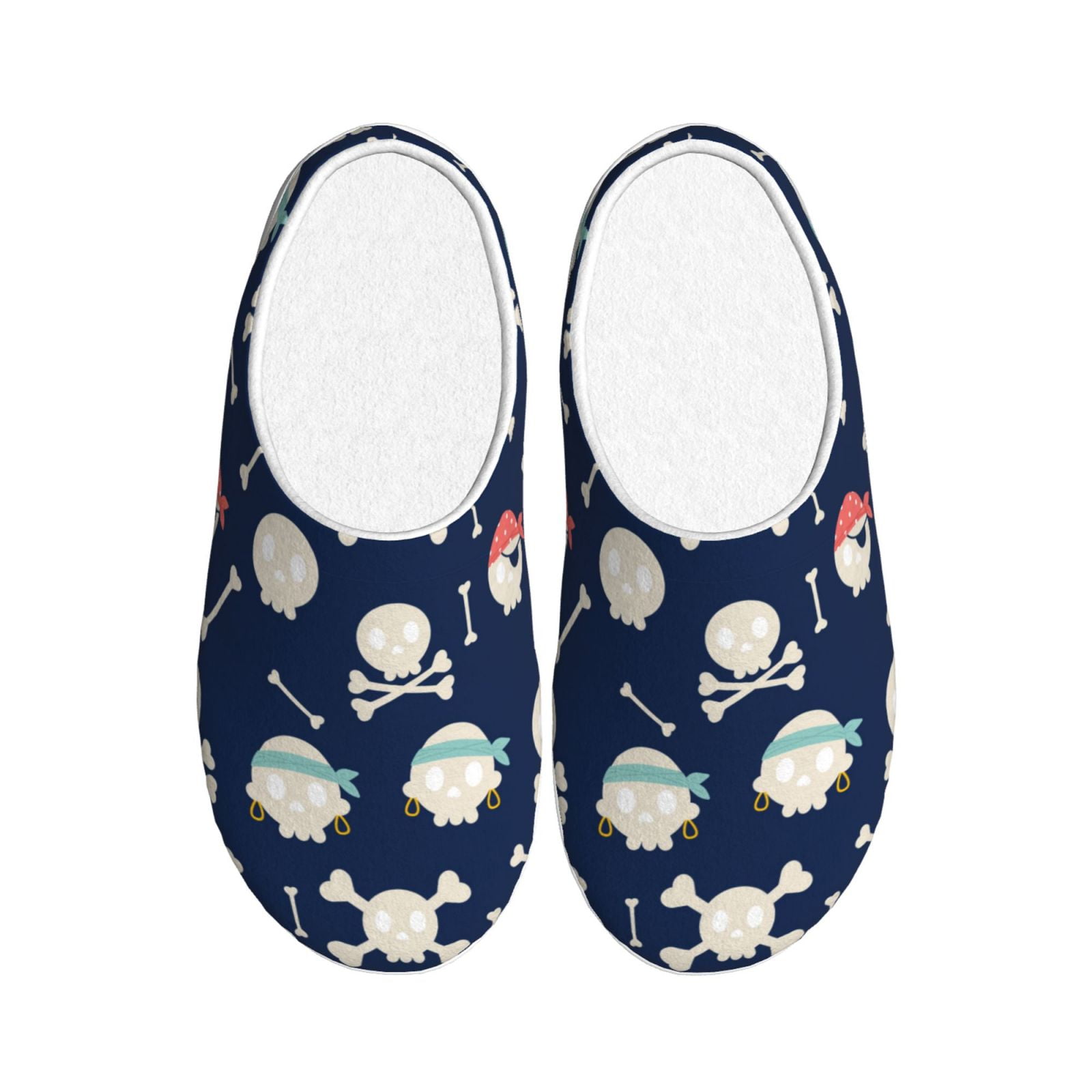 Qokaie Pirate Skulls 1 Pattern Women's Memory Foam Cotton House