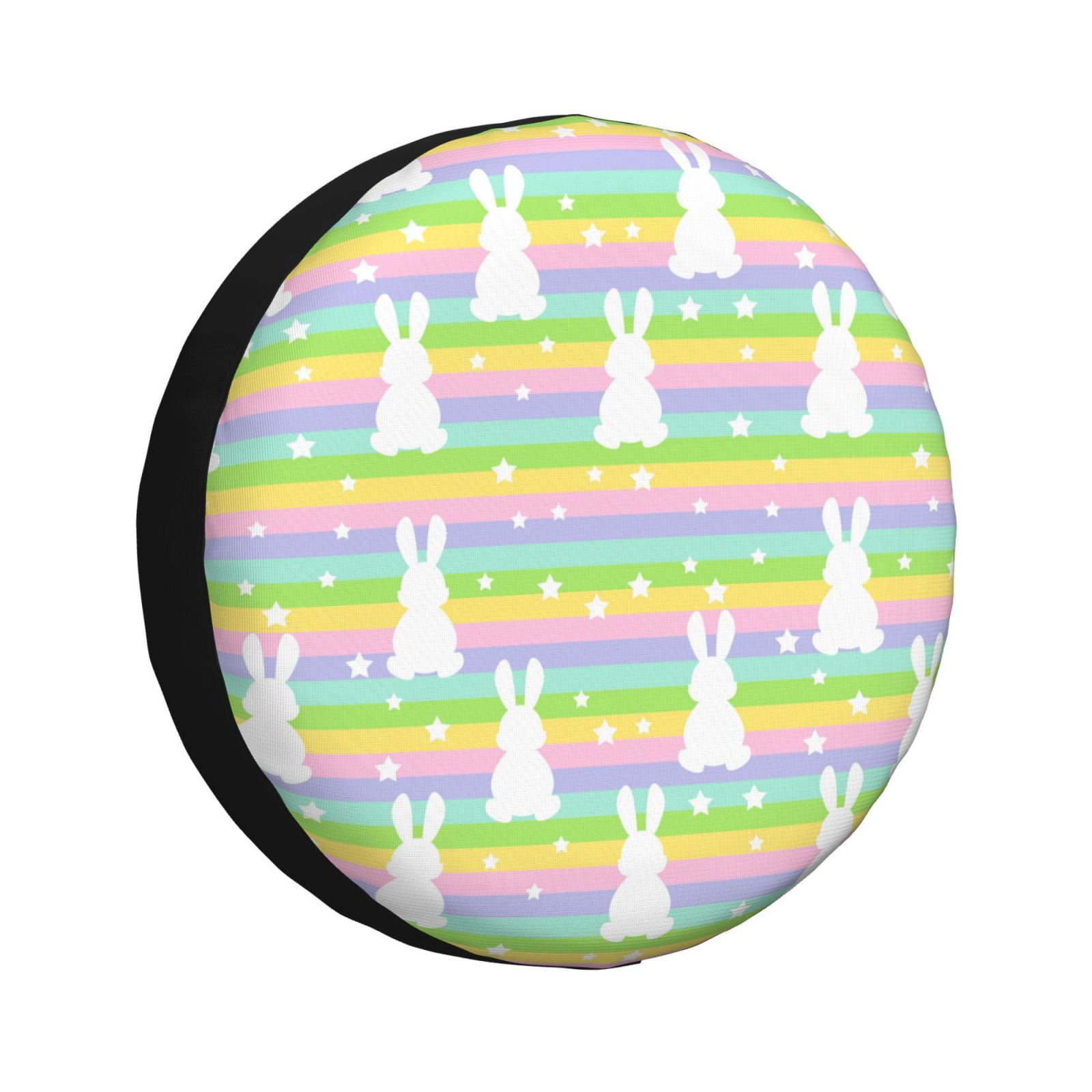 VOCOSTE 15 Inch Spare Tire Cover – Black 190T Polyester For Trailer, RV, Truck