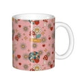 thumbnail image 1 of Qokaie Retro 70s 60s Hippie Flower Pattern Premium Ceramic Coffee Mugs with Handle for Men Women - Durable, Stylish, and Ergonomic Cup - Perfect for Home, Office, and Cafés, 1 of 6