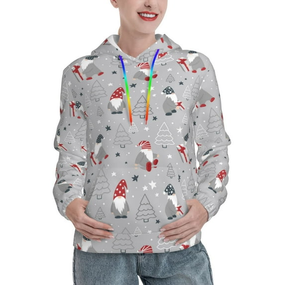 Haiem Santa with Gifts for Men's Fashion Hoodies & Sweatshirts with Kangaroo Pocket,Hooded Sweatshirt with Eye-catching Drawstrings-Large