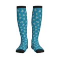 Qokaie Sea Turtle Drawing Sports Compression Socks Comfortable