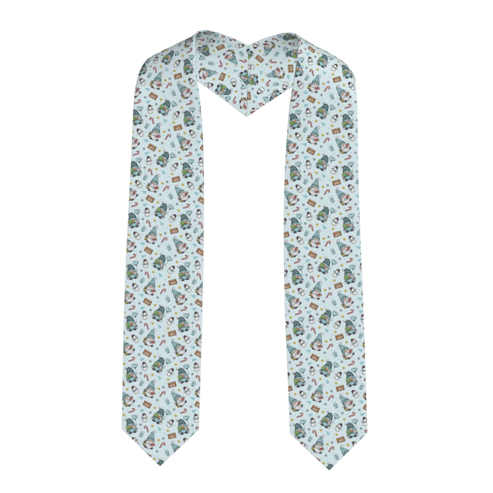 Qokaie Winter Wonderland Light Blue Pattern Graduation Shawl Stole ...