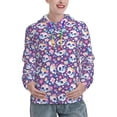 thumbnail image 1 of Haiem blue flower Skull colorful for Men's Fashion Hoodies & Sweatshirts with Kangaroo Pocket,Hooded Sweatshirt with Eye-catching Drawstrings-X-Large, 1 of 7