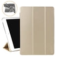 thumbnail image 1 of Qolixm Smart Slim Case for iPad 2017 2018 9.7 Inch 5th 6th Gen A1822 A1823 A1893 A1954 Protector Cover Stand, Auto Sleep and Wake Up, Stand Modes, Tablet Case Transparent Back, Lightweight, Light Gold, 1 of 5