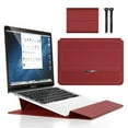 thumbnail image 1 of Qonioi 13-14 Inch Laptop Sleeve with Stand, Universal Leather Laptop Bag Case, Portable Magnetic Closure Computer Storage Bag for MacBook Pro Air, 1 of 2