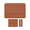 thumbnail image 1 of Qonioi 13-14 Inch Laptop Sleeve with Stand, Universal Leather Laptop Bag Case, Portable Magnetic Closure Computer Storage Bag for MacBook Pro Air, 1 of 2