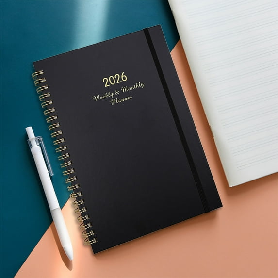 Qonioi 2026 Weekly Monthly Planner, 6.5x8.5in Hardcover Organizer with Pockets, Planner, Schedule Notebook