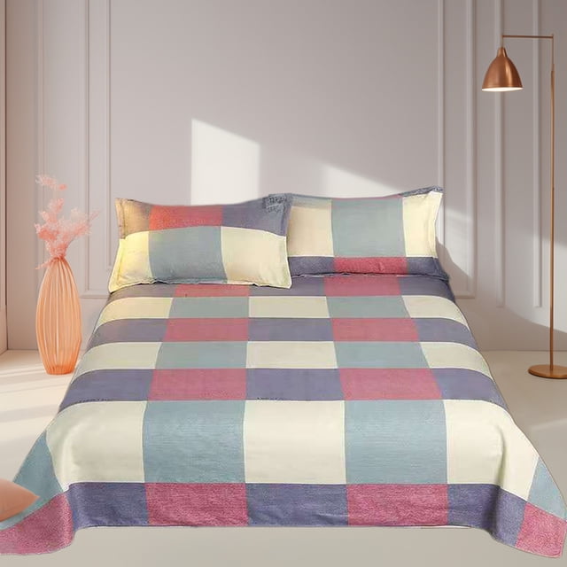 Qonioi 3 Piece Bedding Set, Full Size Comforter Set with Pillowcases, All Season Microfiber Polyester Bed Sheet Set for Double Bed Queen King