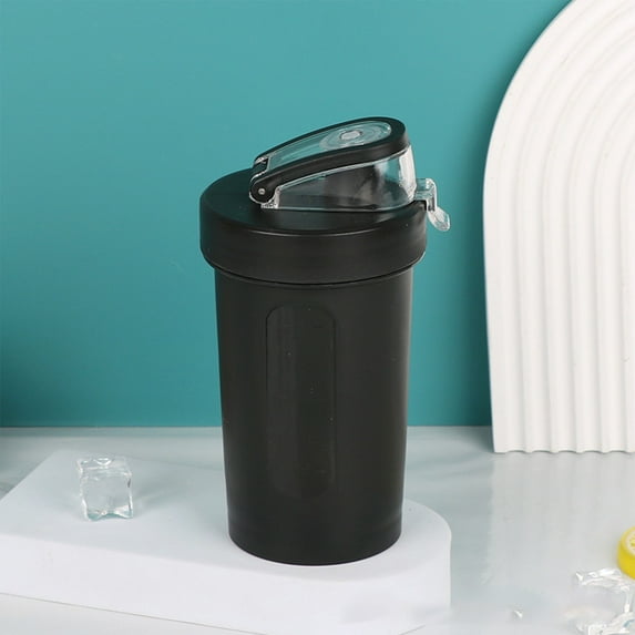 Qonioi 300ML Protein Shaker Bottle with Stirrer, Handheld Sports Water Cup with Measurement Scale, Portable Fitness Mixing Cup