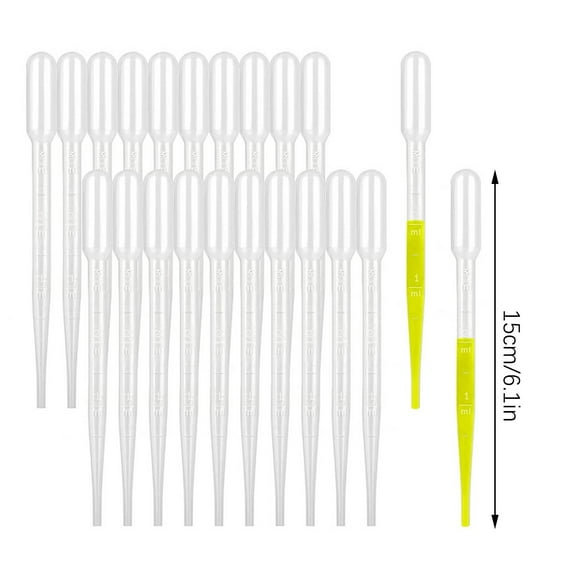 Qonioi 3ml Disposable Plastic Transfer Pipettes, Calibrated Dropper for Science Laboratory, 100PCS Graduated Pipettes for Essential Oils Liquids Lab Experiments