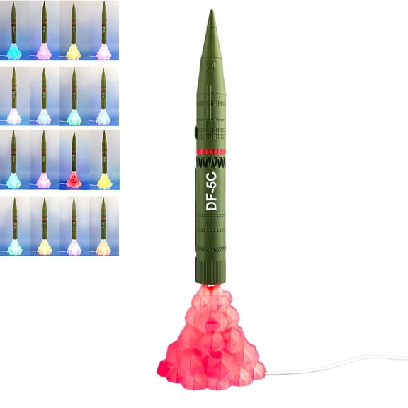 Qonioi 5C Night Light Collectible Scale Model, 16-Color USB LED with Remote Control, Desktop Memorial Display Aerospace Memorabilia