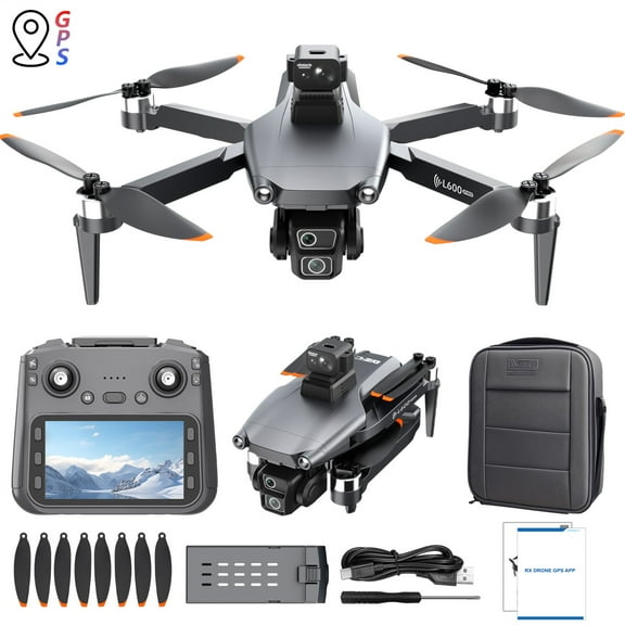 Qonioi 5G GPS Drone with 6 Inch Screen, 1080P HD Camera RC Quadcopter with Laser Obstacle Avoidance, Long Range 3000M Flight Time 30 Min Drone for Adults Kids