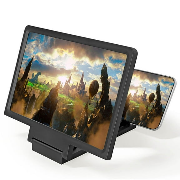 Qonioi 7.8 Inch Phone Screen Magnifier Projector, HD Acrylic Lens Amplifier for Smartphones, Foldable Portable Movie Viewer