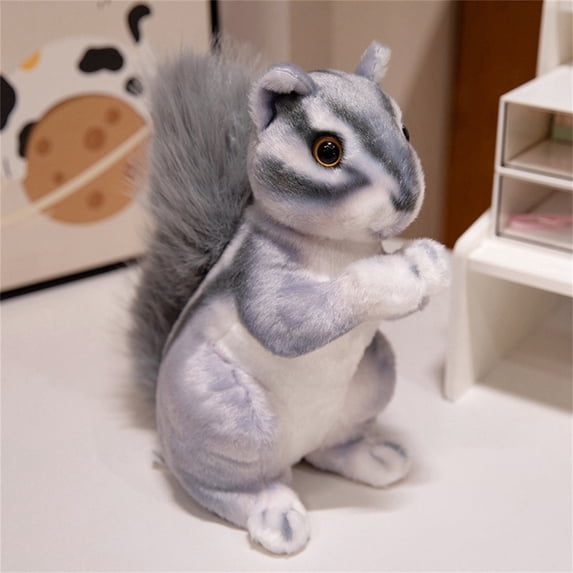 Qonioi 7-Inch Lifelike Chipmunk Toy, Realistic Stuffed Animal Doll for All Ages, Cute Chipmunk Plush, Animal Figure Gift