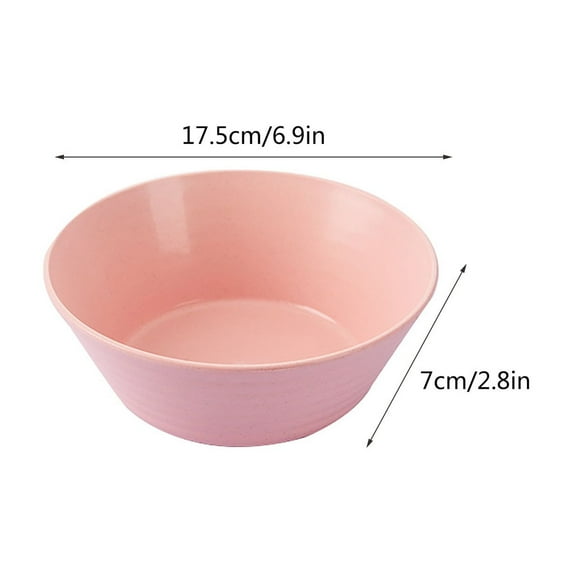 Qonioi 7-Inch Straw Fiber Bowl, 17cm Microwave Safe Dish for Ramen Salad Soup, Meal Bowl, Dining Bowl