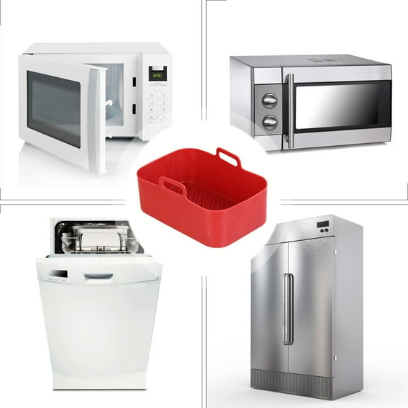 Qonioi Air Fryer Basket, Reusable Silicone Pot Liner for 6-in-1 Fryers, Non-Stick Oven Safe Dishwasher Freezer Accessory, Heat Resistant Parchment Paper Replacement for Cooking Healthy Food