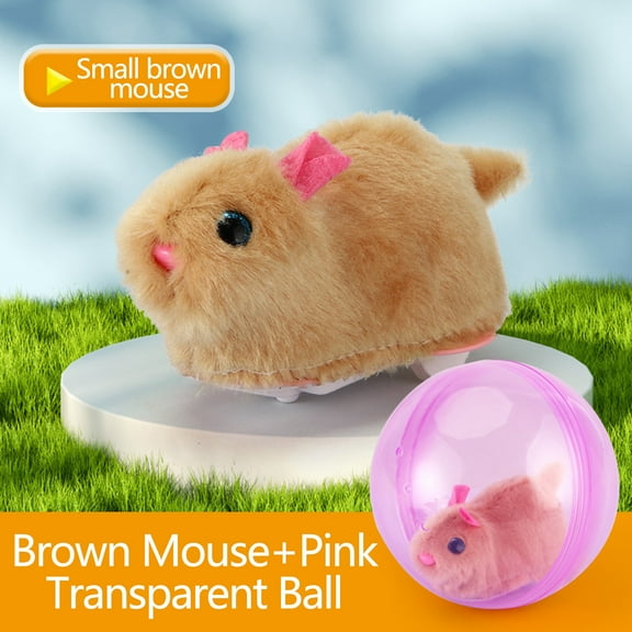 Qonioi Animal Rolling Ball Toy, 5-Inch Motorized Pet Exercise Ball for Cats Babies Learning Crawl, Interactive Toy, Running Ball