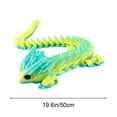 thumbnail image 1 of Qonioi Articulated Dragon Figure, Movable Joints Simulation Ornament with Detailed Scales, Fantasy Creature Model, Collectible Decor, 1 of 5