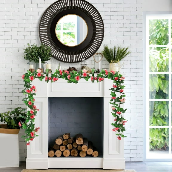 Qonioi Artificial Wisteria Flowers Fake Vines, 230cm Plastic Flower Vines for Ceiling Decor, Home Wedding Decoration