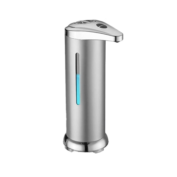 Qonioi Automatic Soap Dispenser, Touchless Hand Soap Dispenser Battery Operated, Stainless Steel Kitchen Bathroom Dispenser with Adjustable Output, Hygienic Commercial Household Use